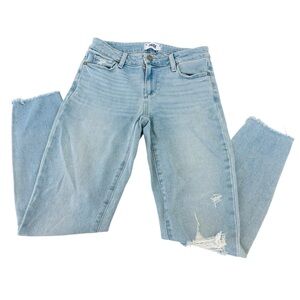 Paige Verdugo Ankle Distressed Jeans Light Wash, Size 26